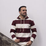 Hoodie Risca Bordô