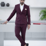 Fato Trespasse slim fit Bordô