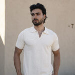 Polo Tricot Picotado Bege