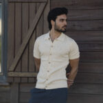 Camiseiro tricot areia